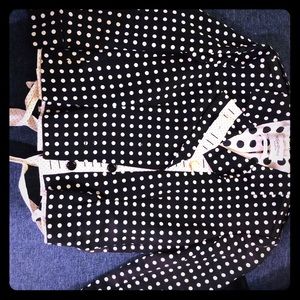 Vintage Yves Saint Laurent B/W Polka Dot Jacket